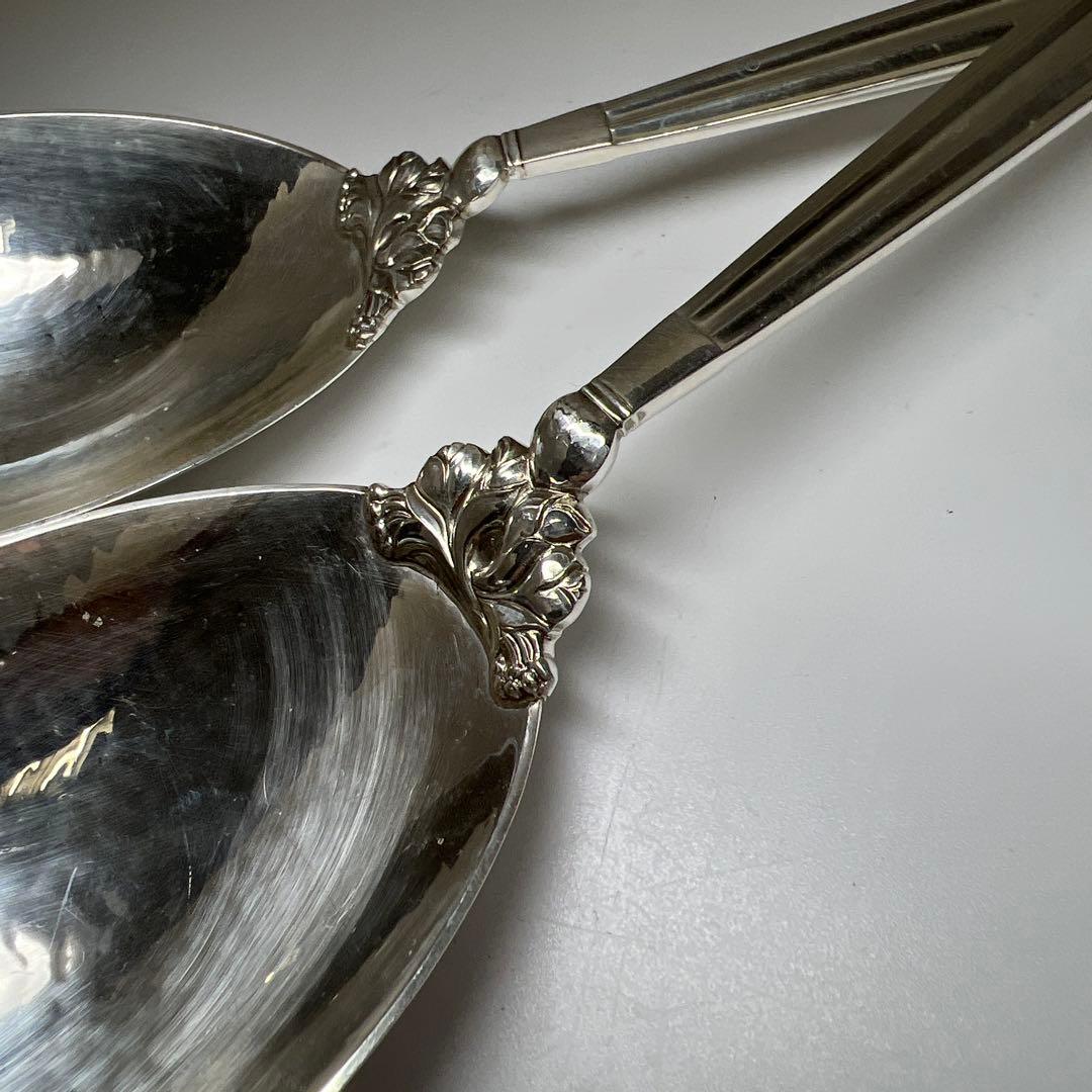 ジョージジェンセン　特大サービングスプーン2本228g東Y7-0917⭐︎2F