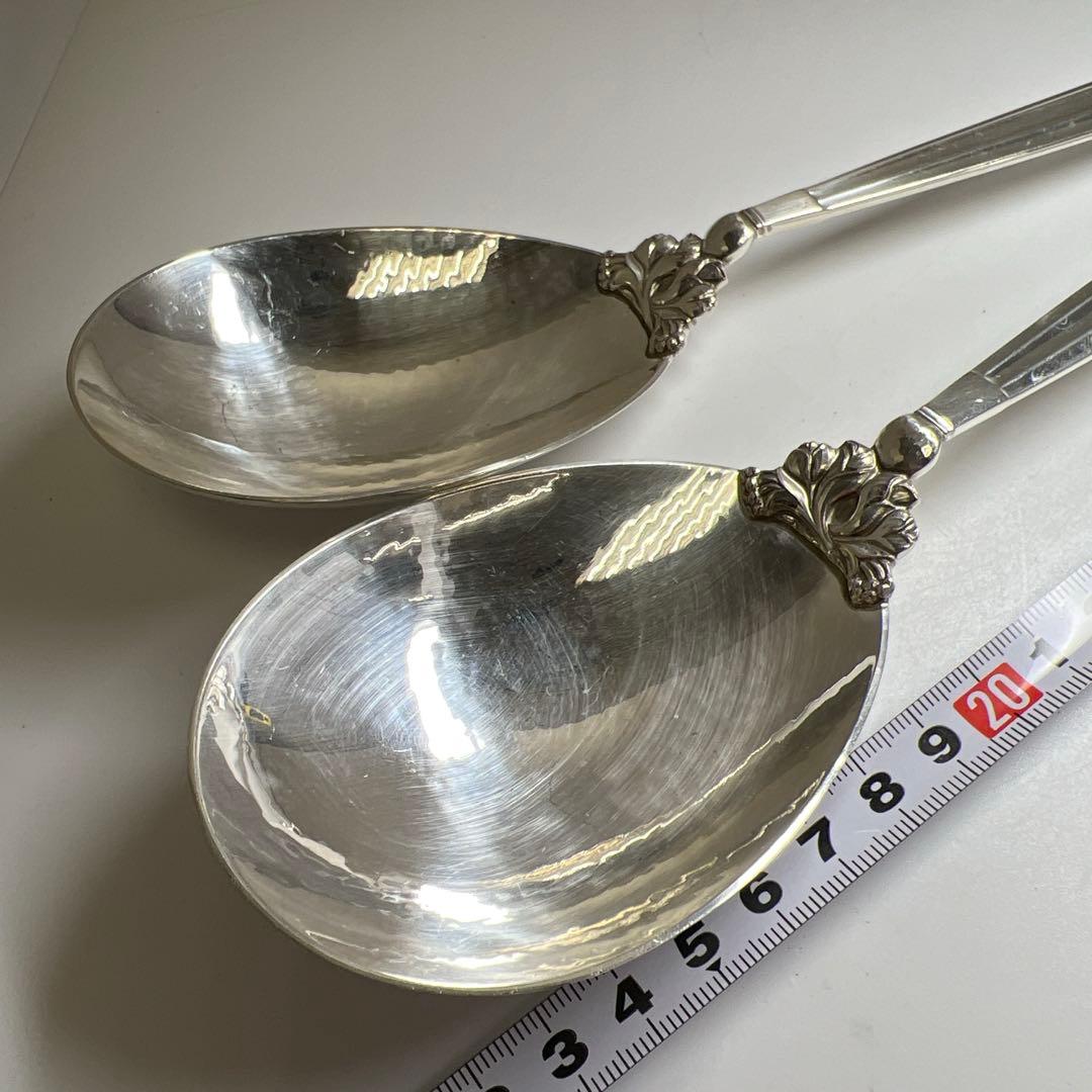 ジョージジェンセン　特大サービングスプーン2本228g東Y7-0917⭐︎2F