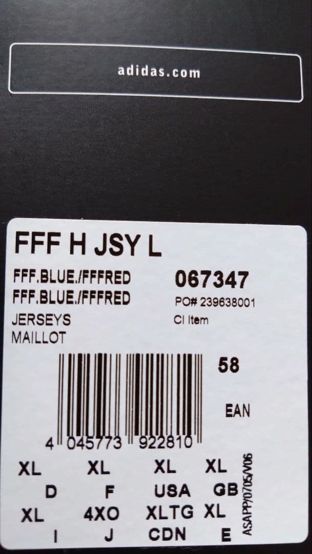 フランス代表　2006W杯モデル　アディダス正規品ユニフォーム　長袖　ホーム