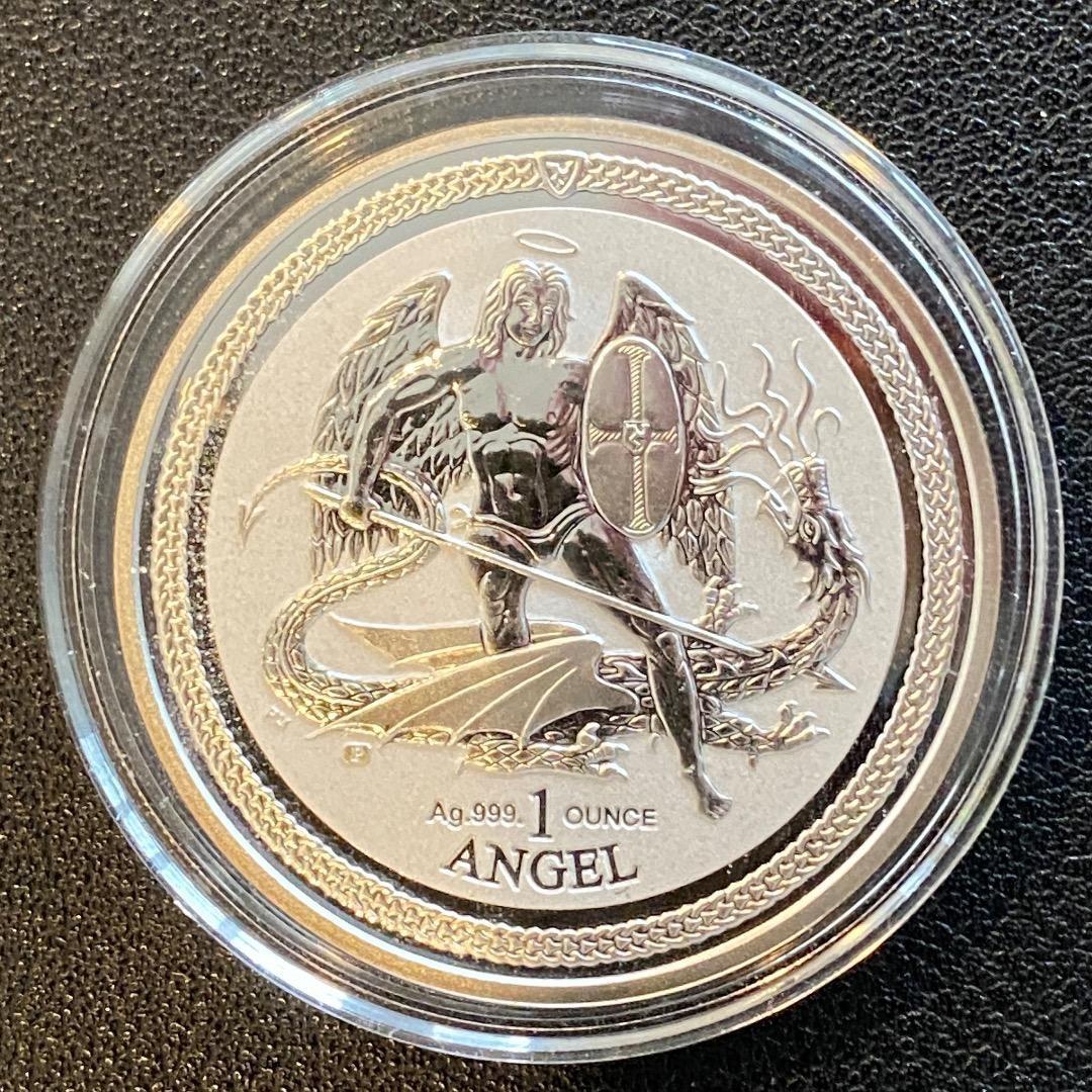 2016年 大天使ミカエルマン島 イギリス 銀貨1オンス
