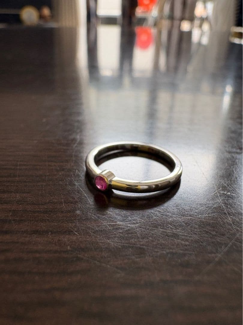 K18WGルビーリング