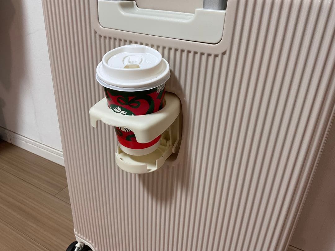 B4U TSAフロントオープン式キャリーケース　Mサイズ　ローズドラジェ