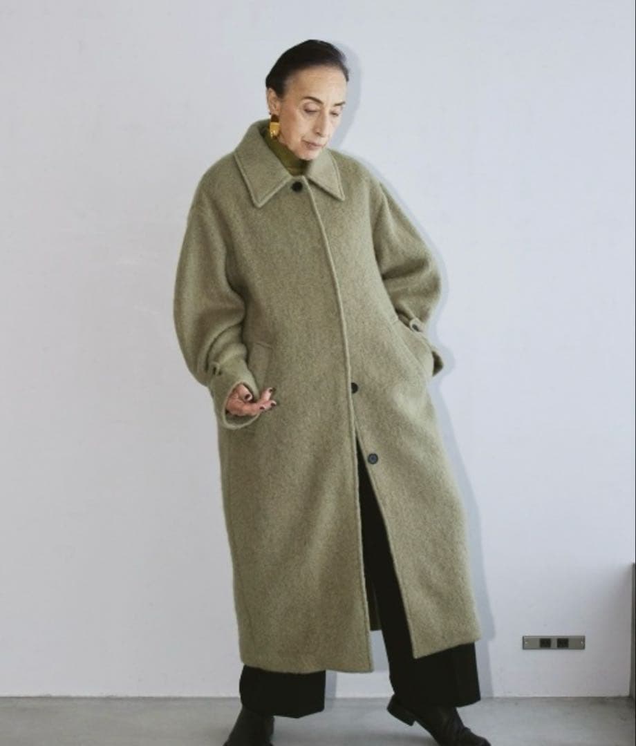 【todayful トゥデイフル】シャギーオーバーコート 38 ロングコート