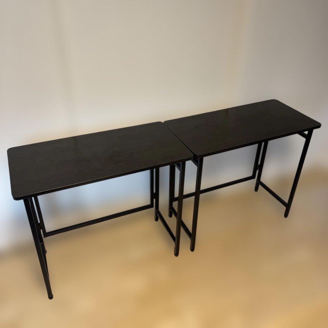 2点セット　パタパタデスク山善　収納テーブル　リモートワーク　ワークデスク