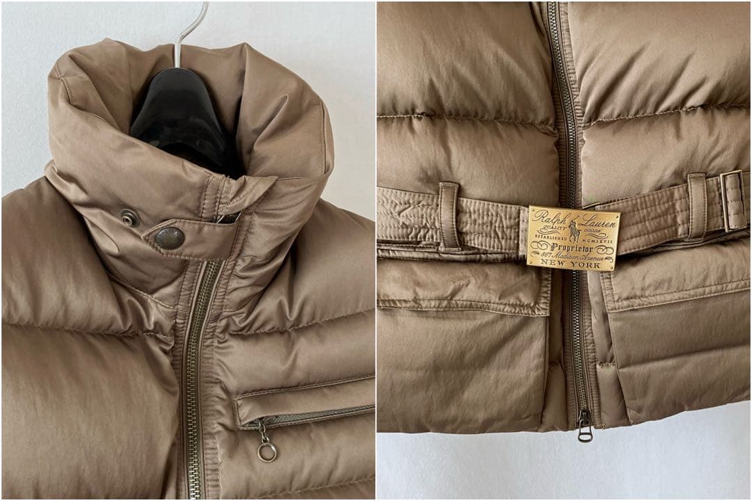 良品 Ralph Lauren ダウンベスト ロゴベルト 7