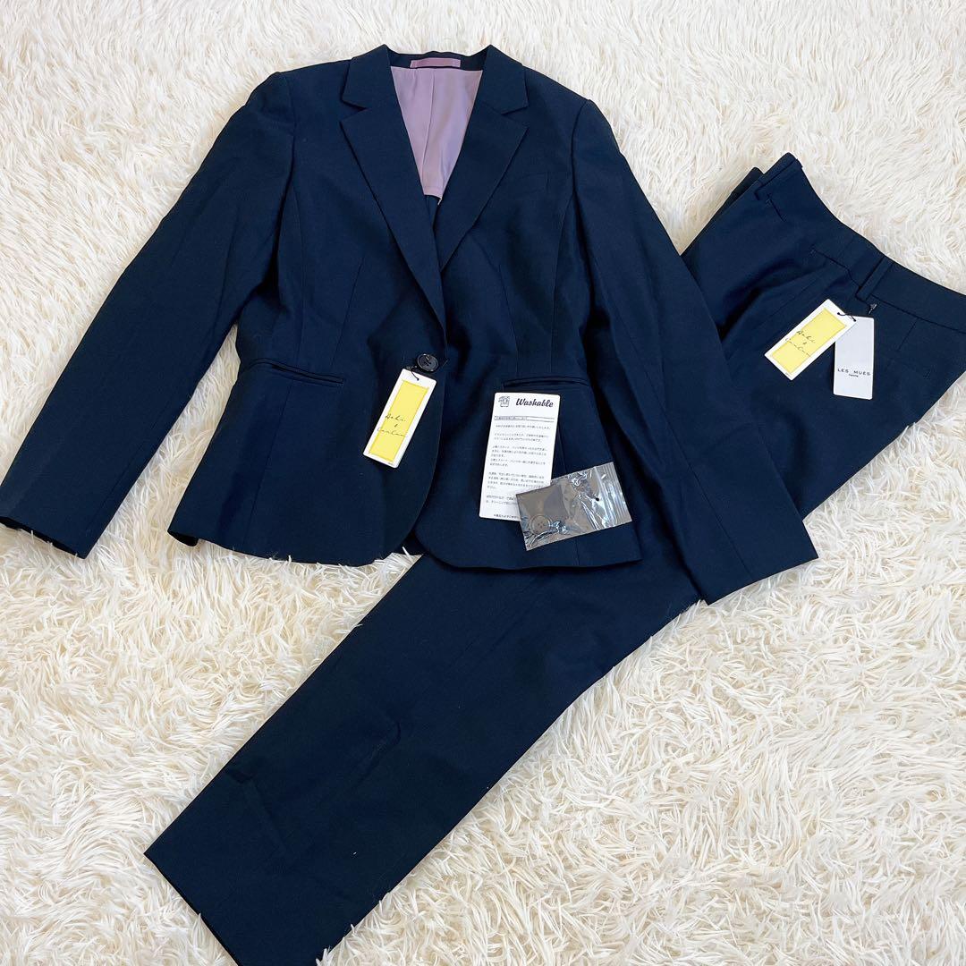 新品タグ付✨LES MUSE × cancam 紺無地調スーツ上下2点セット