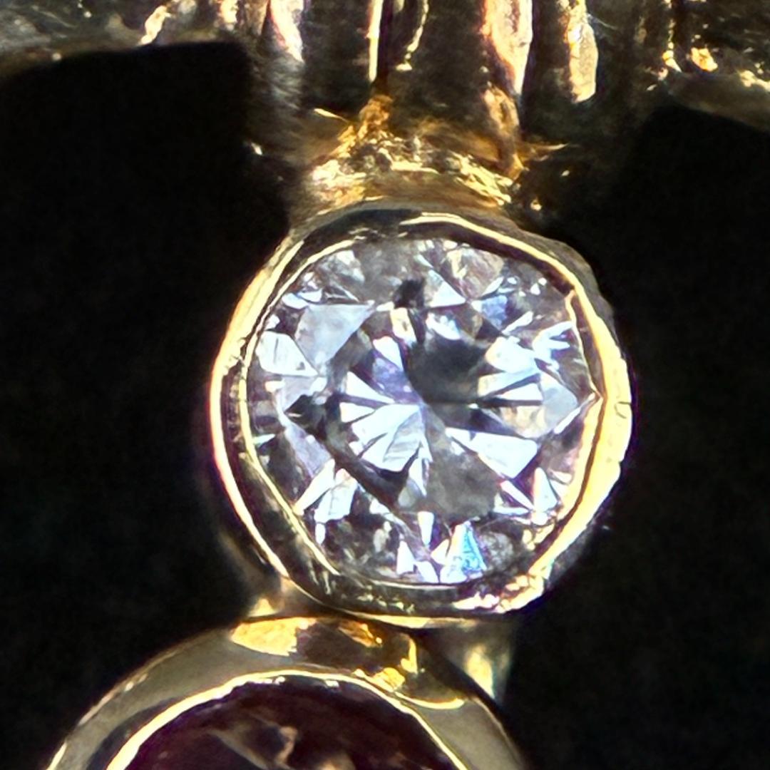 K18 トルマリン ダイヤ ペンダント 鑑別書付