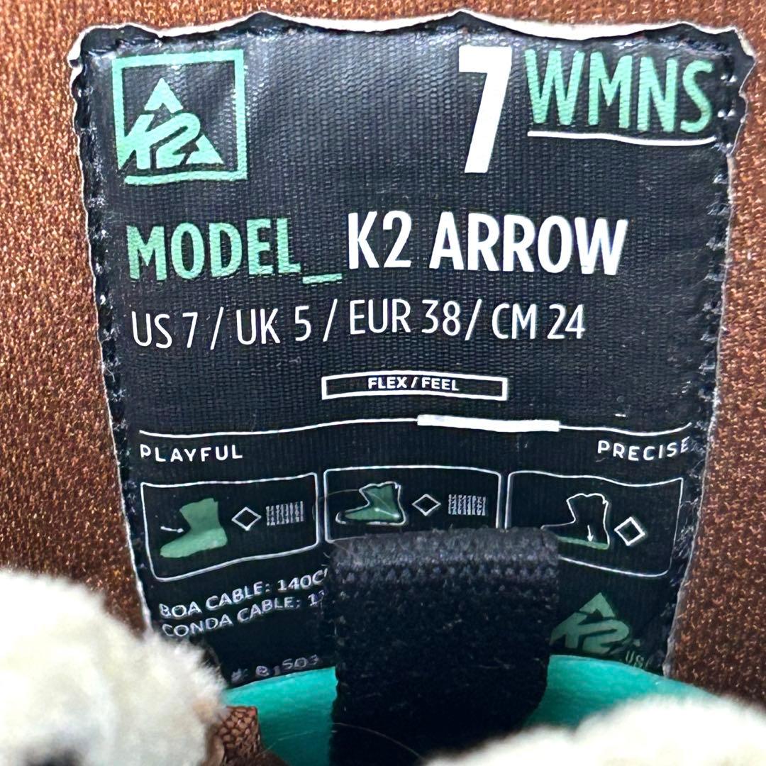 K2ARROW ステップオン　スノーボードブーツ ダブルBOA 24 レディース