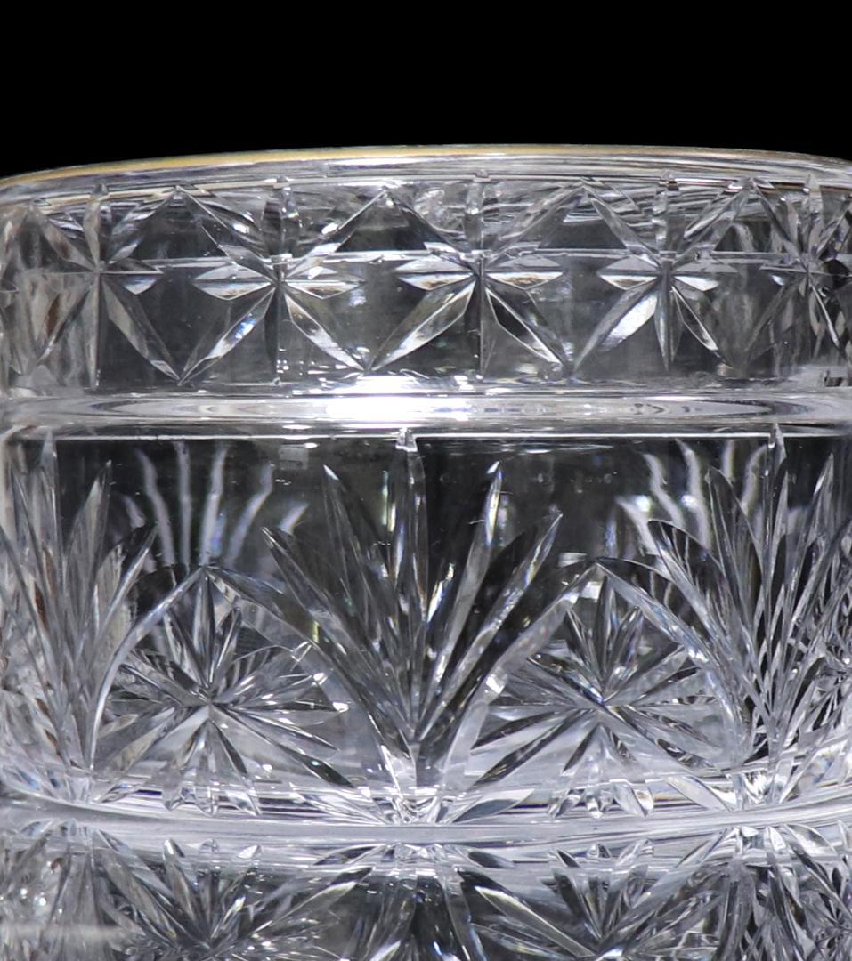 オールド・バカラ 1900年 上級作品 蓋物 切子硝子 アンティーク 小物入れ