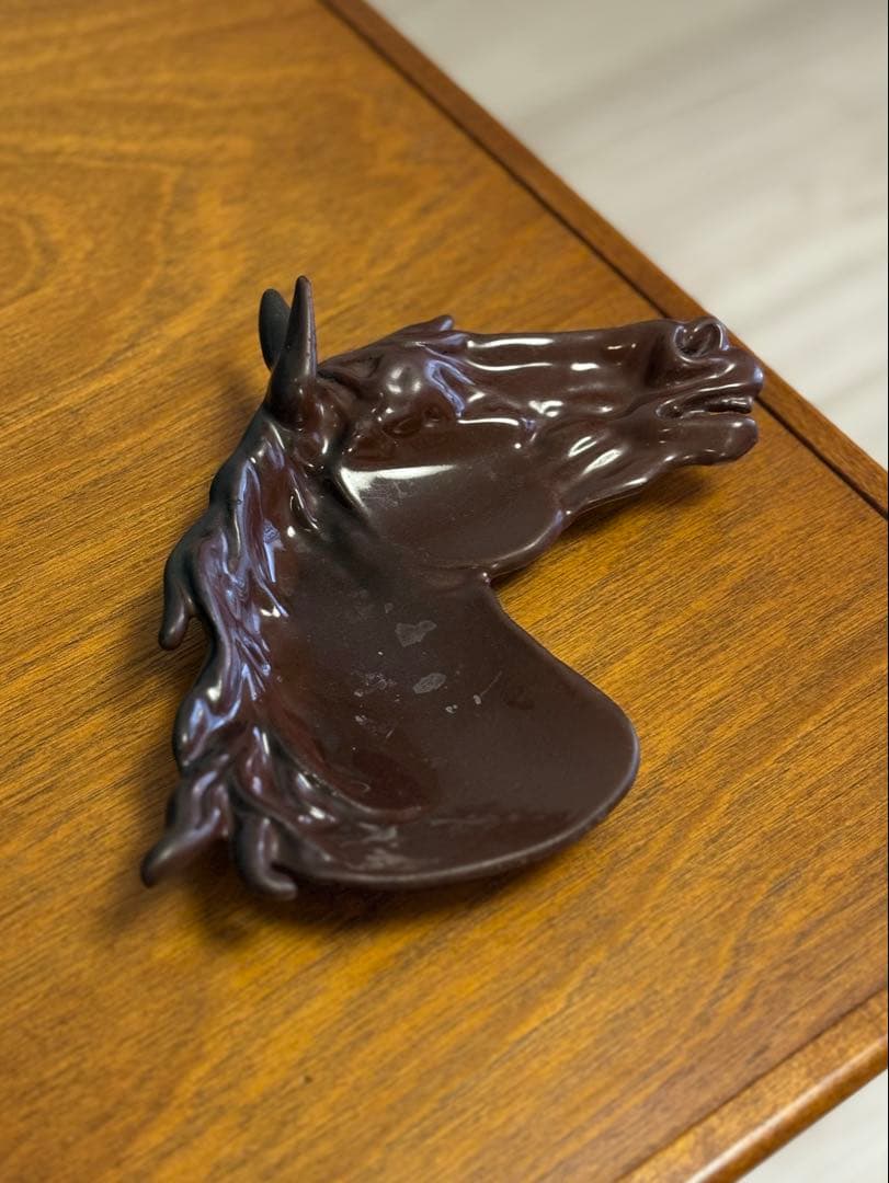 US アンティーク 10s20s エナメル ホース トレイ ヴィンテージ