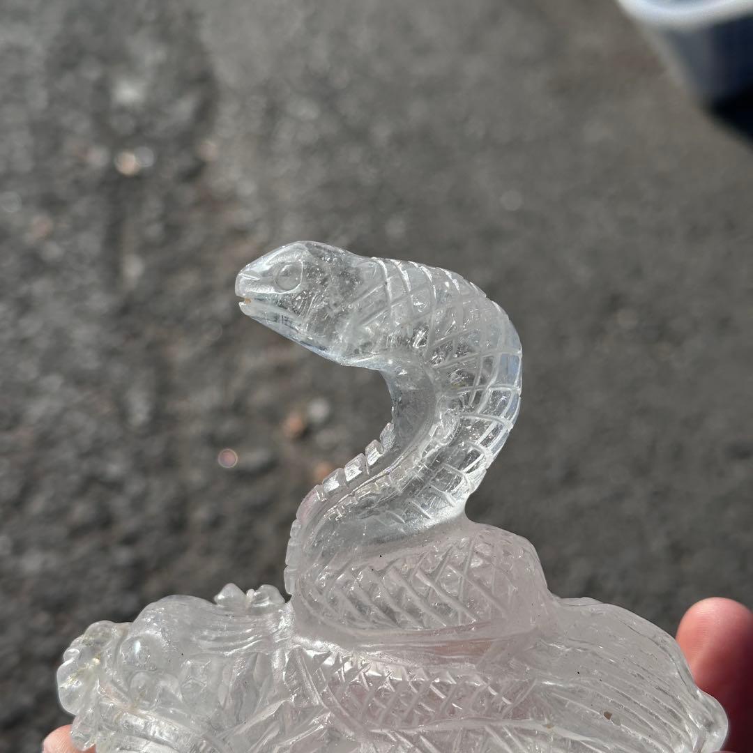 天然石 水晶の玄武様　置物　ご購入前に在庫確認必要G.158