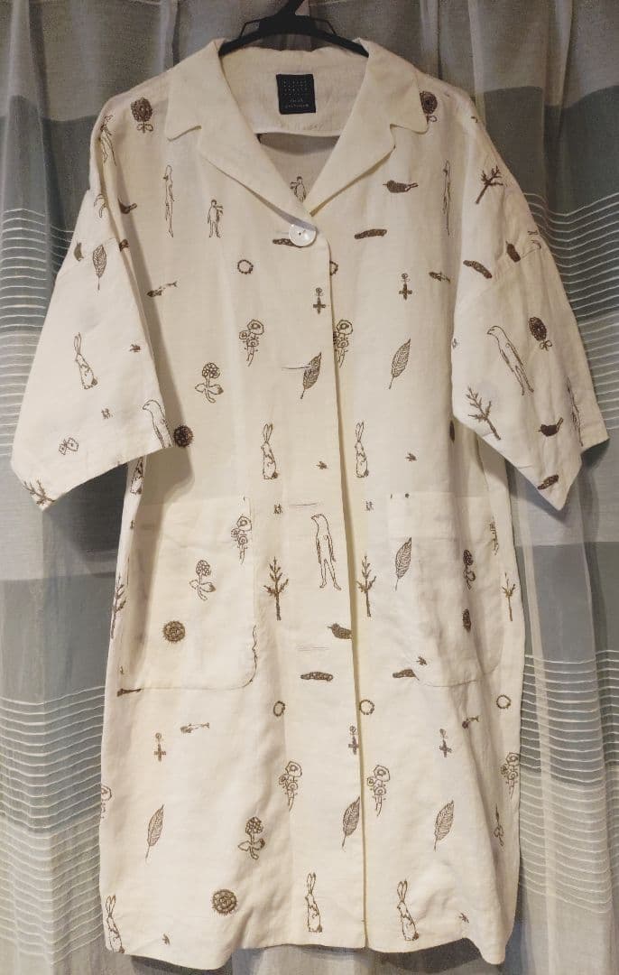 minä perhonen 刺繍柄 半袖シャツ