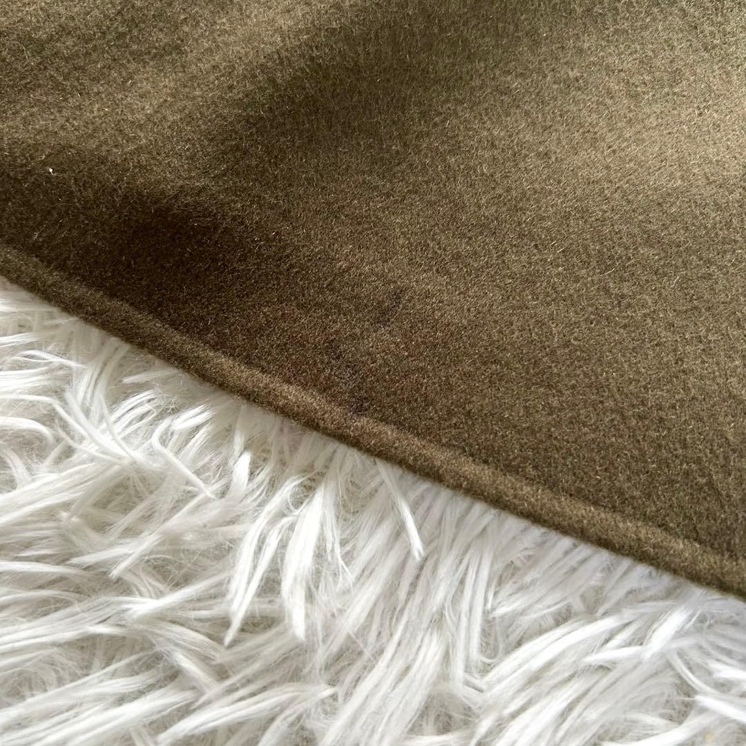 【美品】ランバンコレクション　ロングコート　カシミヤ混　マキシ丈　大きいサイズ