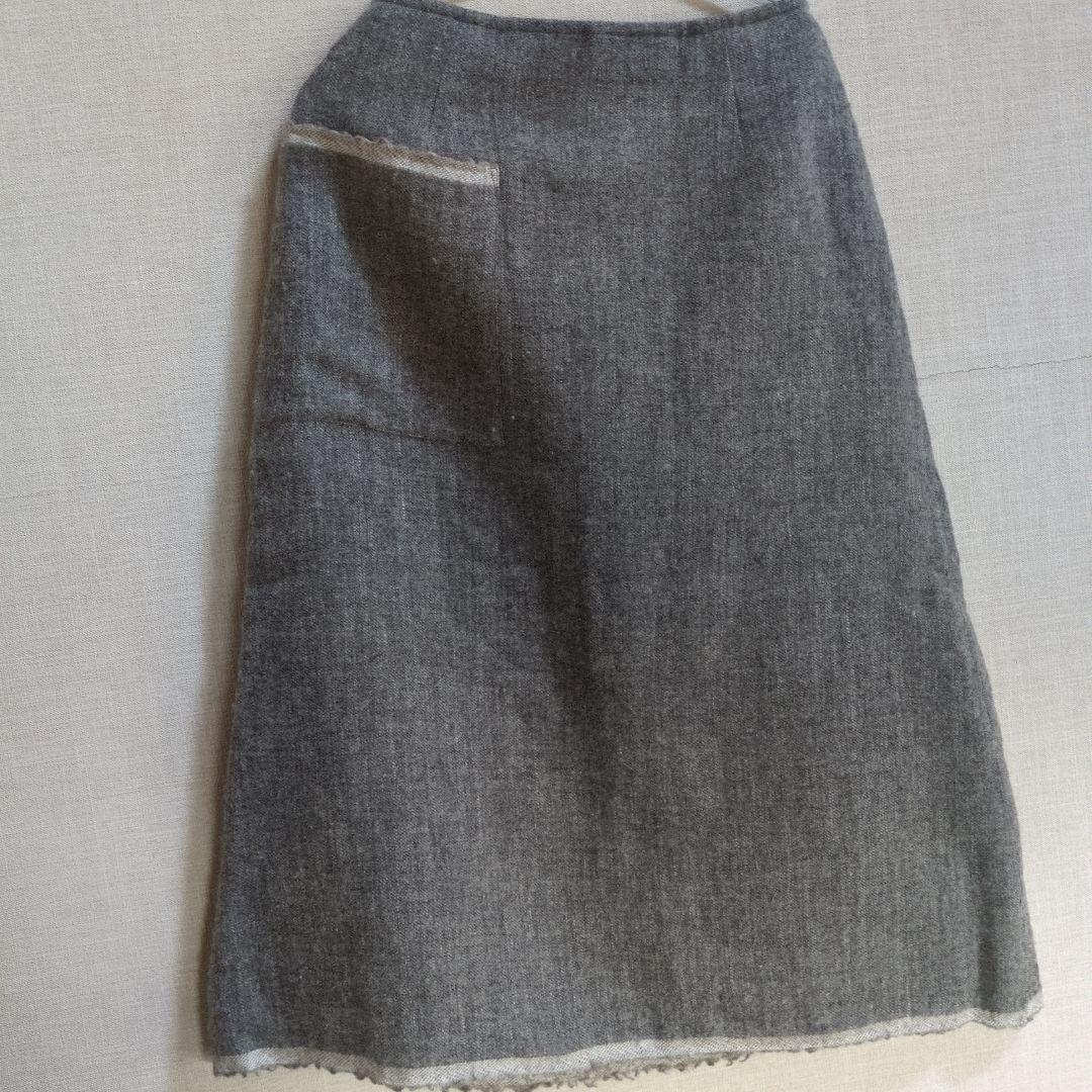 littleafa真砂三千代さんの麻とウ一ルのスカ一ト