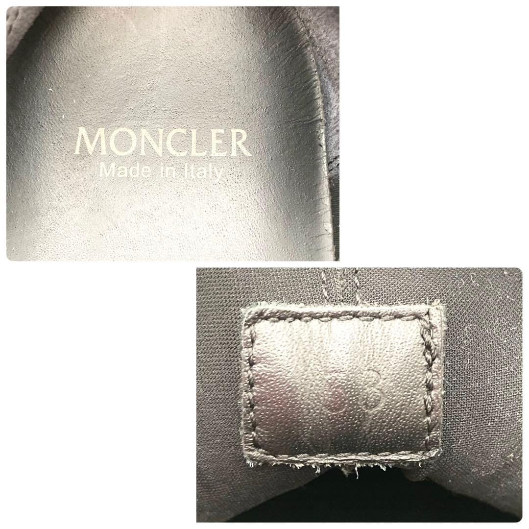 らきぱぴ✨MONCLER COMPASSOR ZIP スニーカー 黒 38