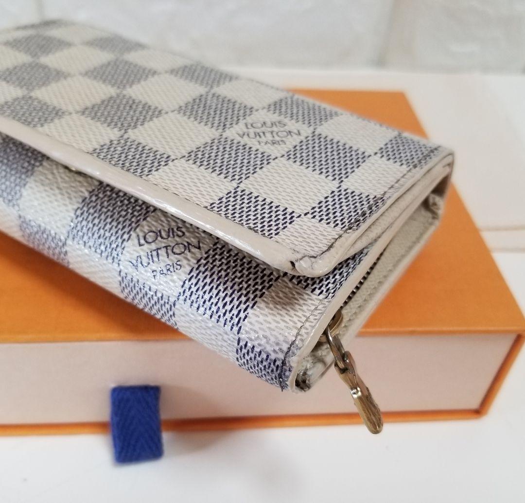 LOUIS VUITTON ダミエ アズール 二つ折り財布 ウォレット アイボリ