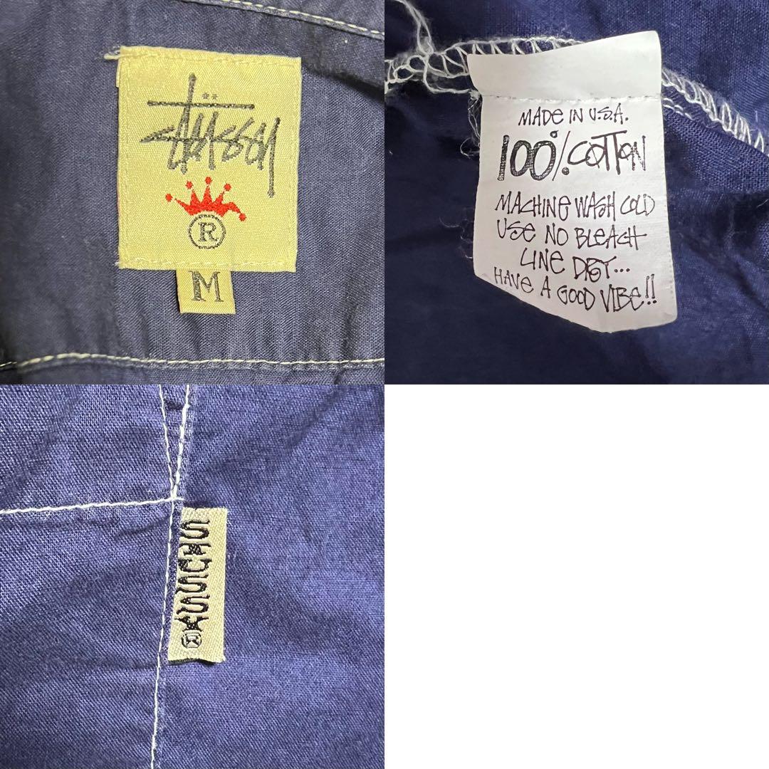 old stussy 半袖シャツ 王冠タグ 90s USA製