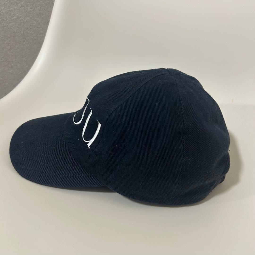 【美品】PATOU 刺繍ロゴ ベースボールキャップ ブラック 帽子 正規品