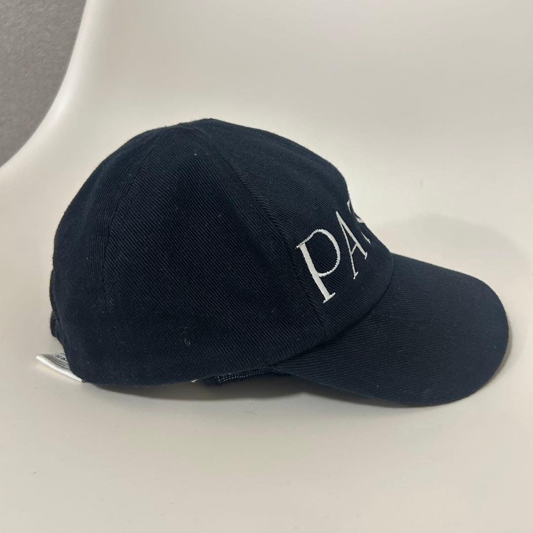 【美品】PATOU 刺繍ロゴ ベースボールキャップ ブラック 帽子 正規品