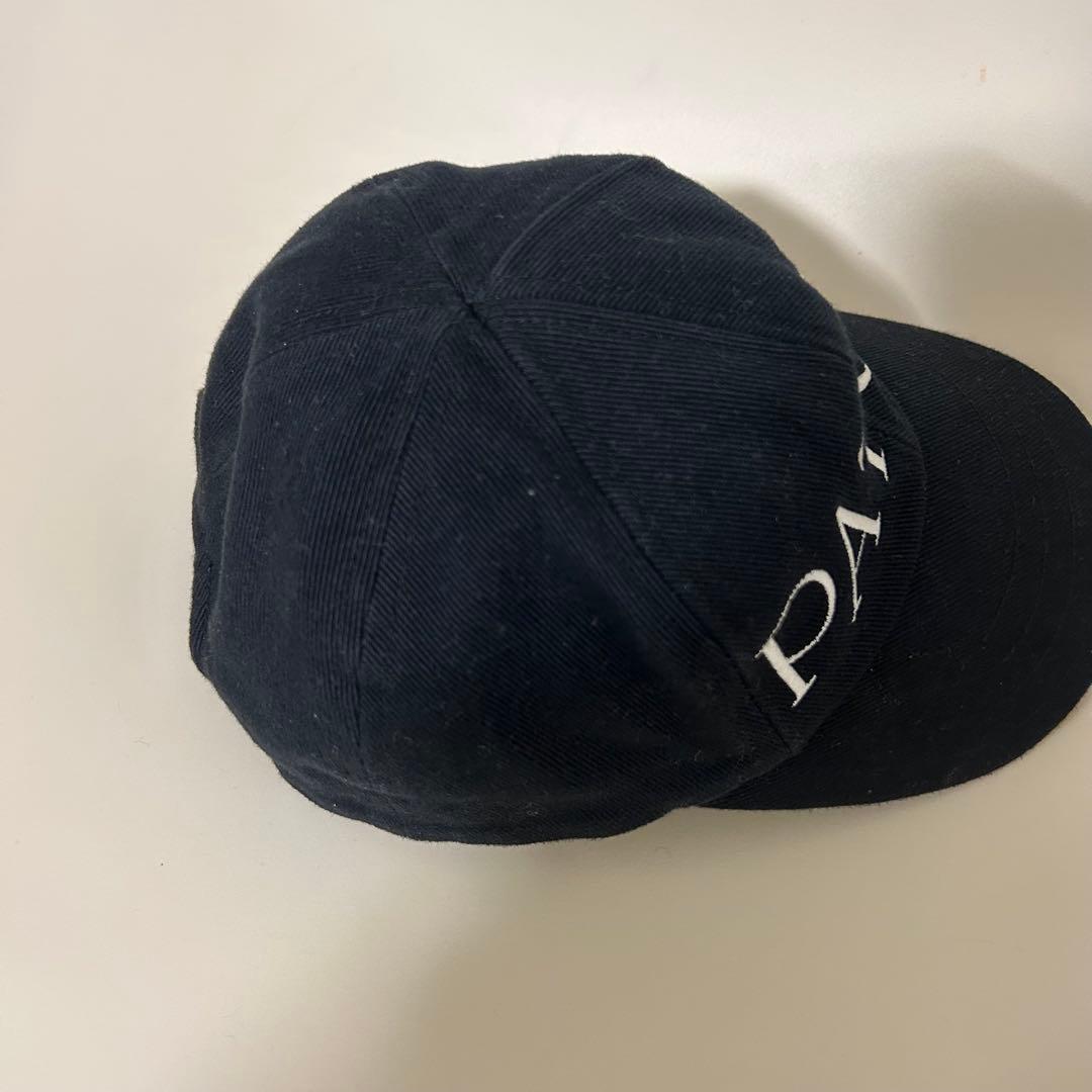 【美品】PATOU 刺繍ロゴ ベースボールキャップ ブラック 帽子 正規品