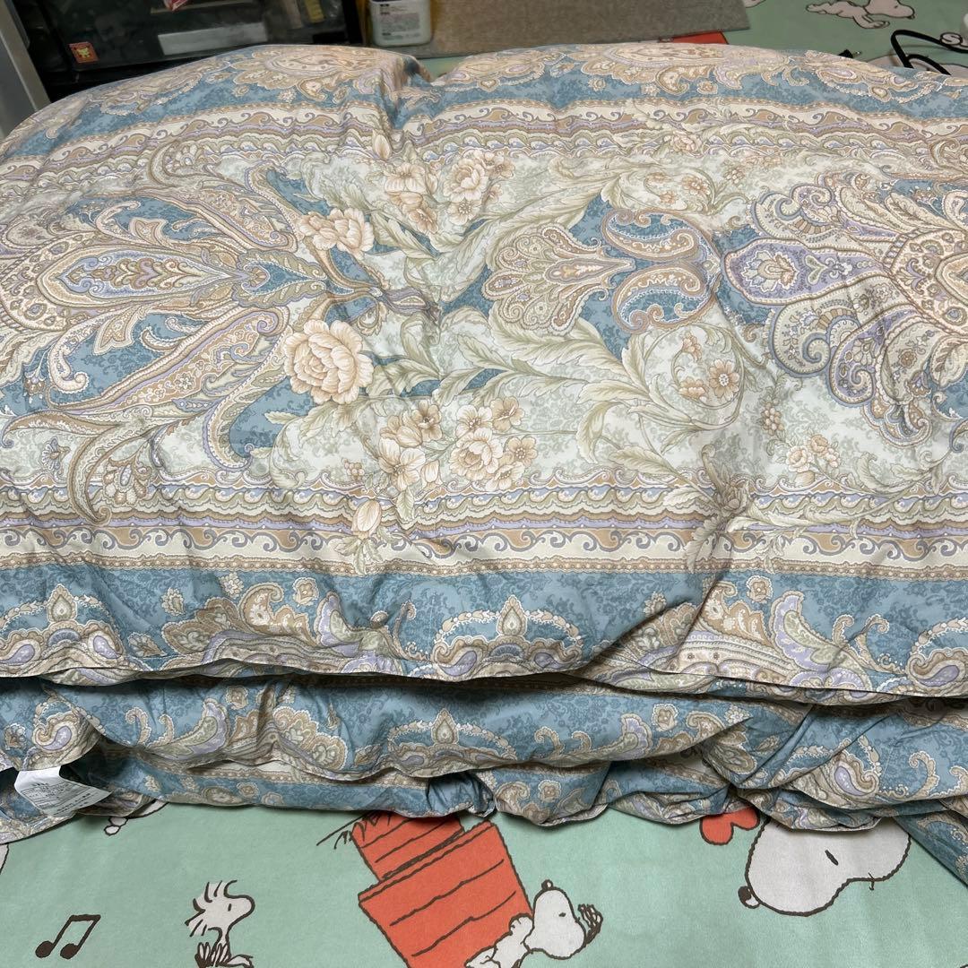 ペイズリー柄 羽毛布団 150cm x 210cm