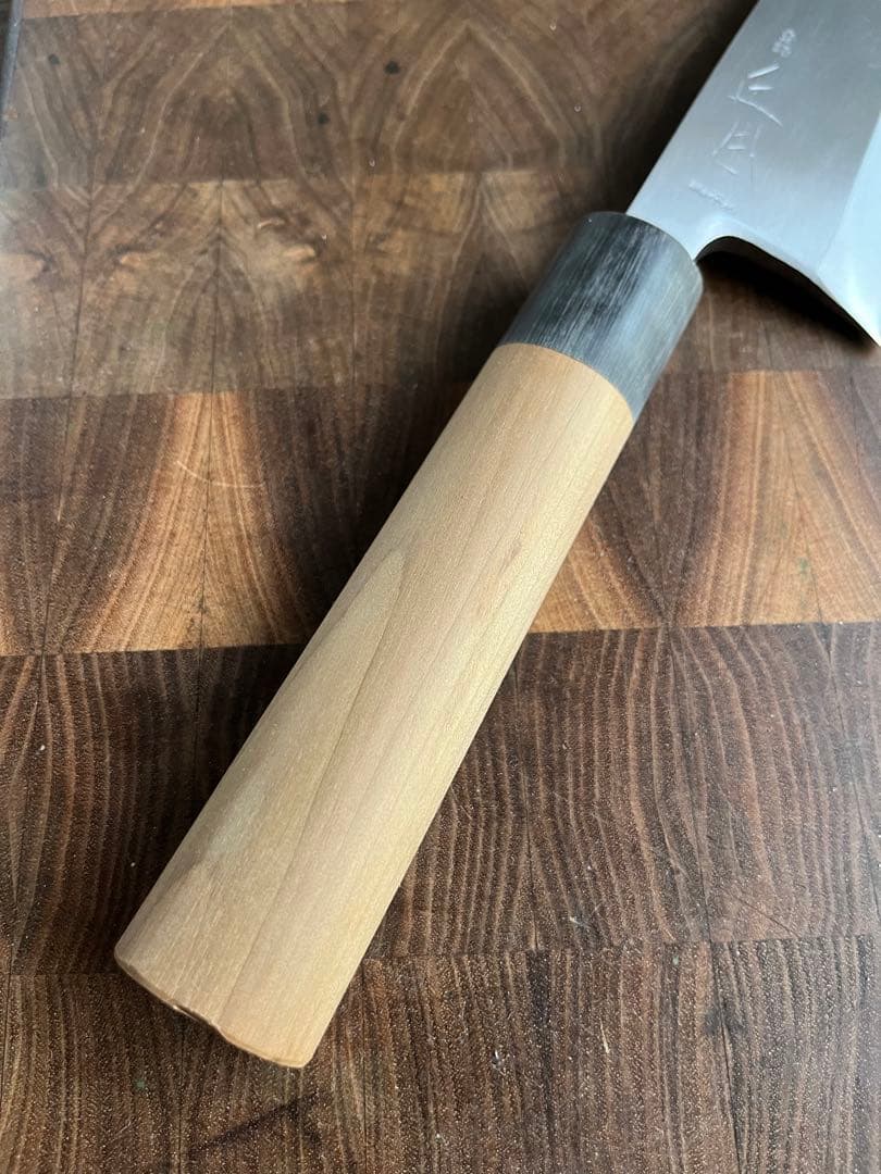 正本総本店　玉白鋼　出刃　7寸　210mm 包丁　本霞　和包丁　水牛