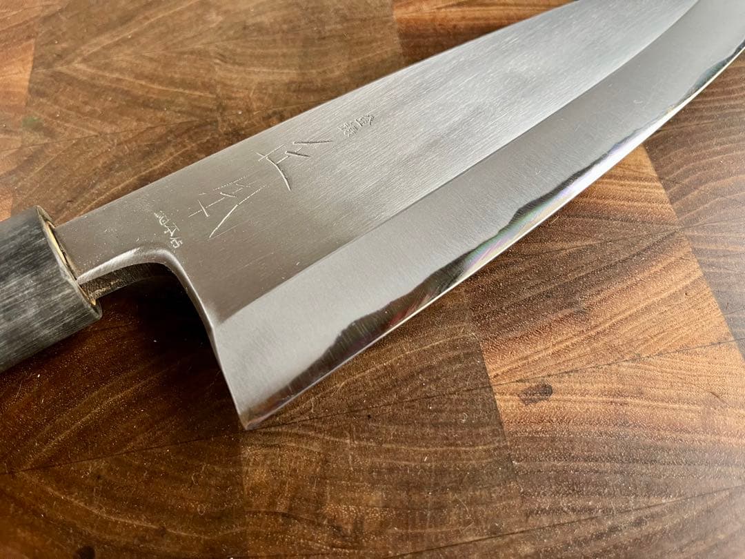 正本総本店　玉白鋼　出刃　7寸　210mm 包丁　本霞　和包丁　水牛