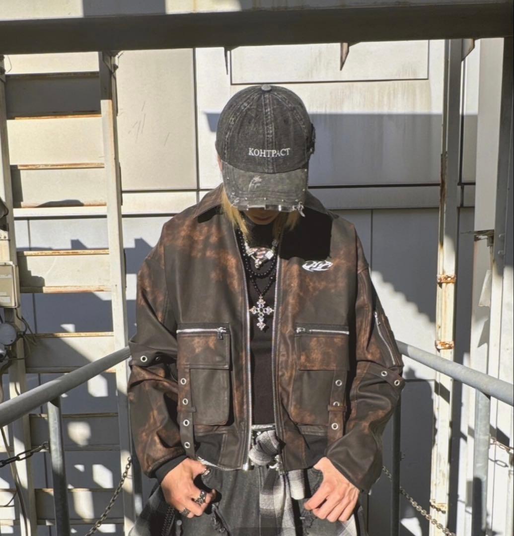 新品.未使用　BARCON PUレザーブルゾン グランジ　Y2K