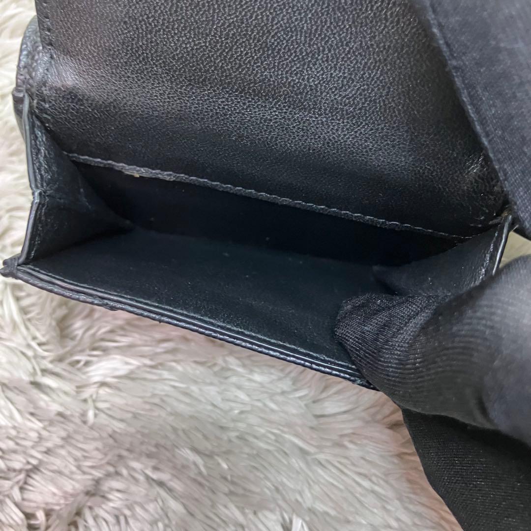 箱付き極美品✨ サンローラン 三つ折り財布 カサンドラ キャビアスキンYSL