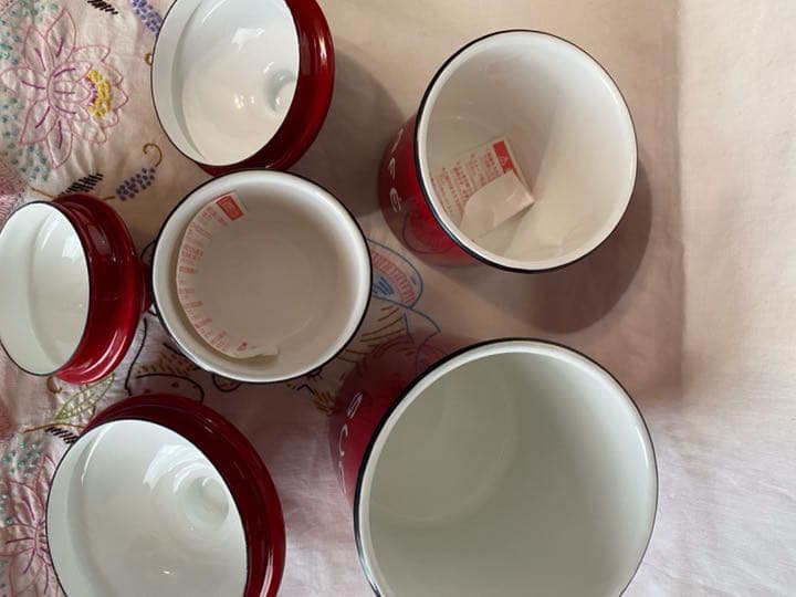 イマン  アミナの ホーローキャニスター  ３個 アンティーク