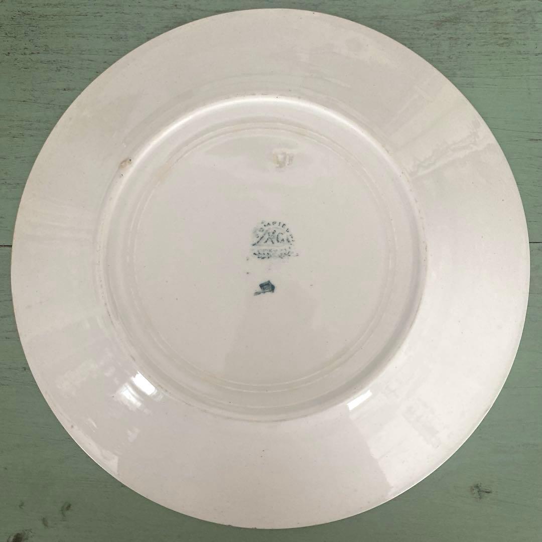 リュネヴィル　lunéville 白鳥やカメオ柄のプレート　フランスアンティーク