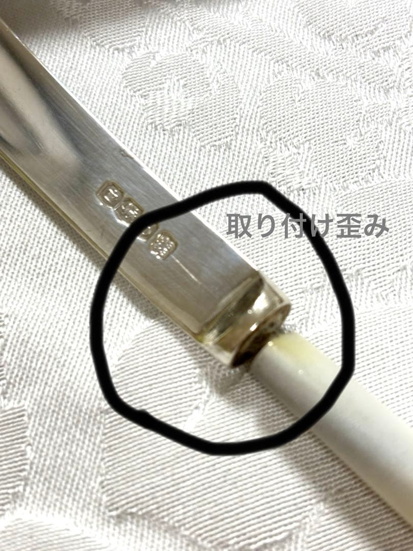 英国 純銀 白蝶貝 マザーオブパール デザート ナイフ＆フォーク セットジャンク