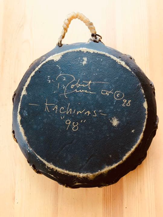 太鼓/タイコ　壁掛けオブジェ　TAOS 作者サイン有り　ネイティブ　インディアン