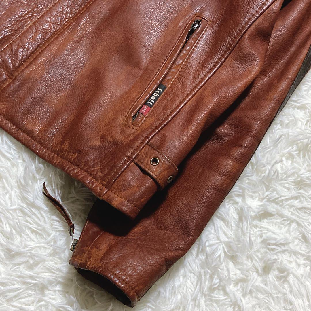 希少⭐️ ショット　レザージャケット クラシックレーサー USDD加工