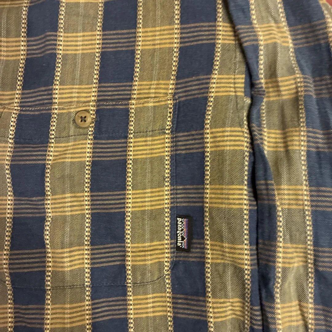 90s patagonia 雪なし　オンブレ　ヘビネル　マチ付き　香港製　シャツ