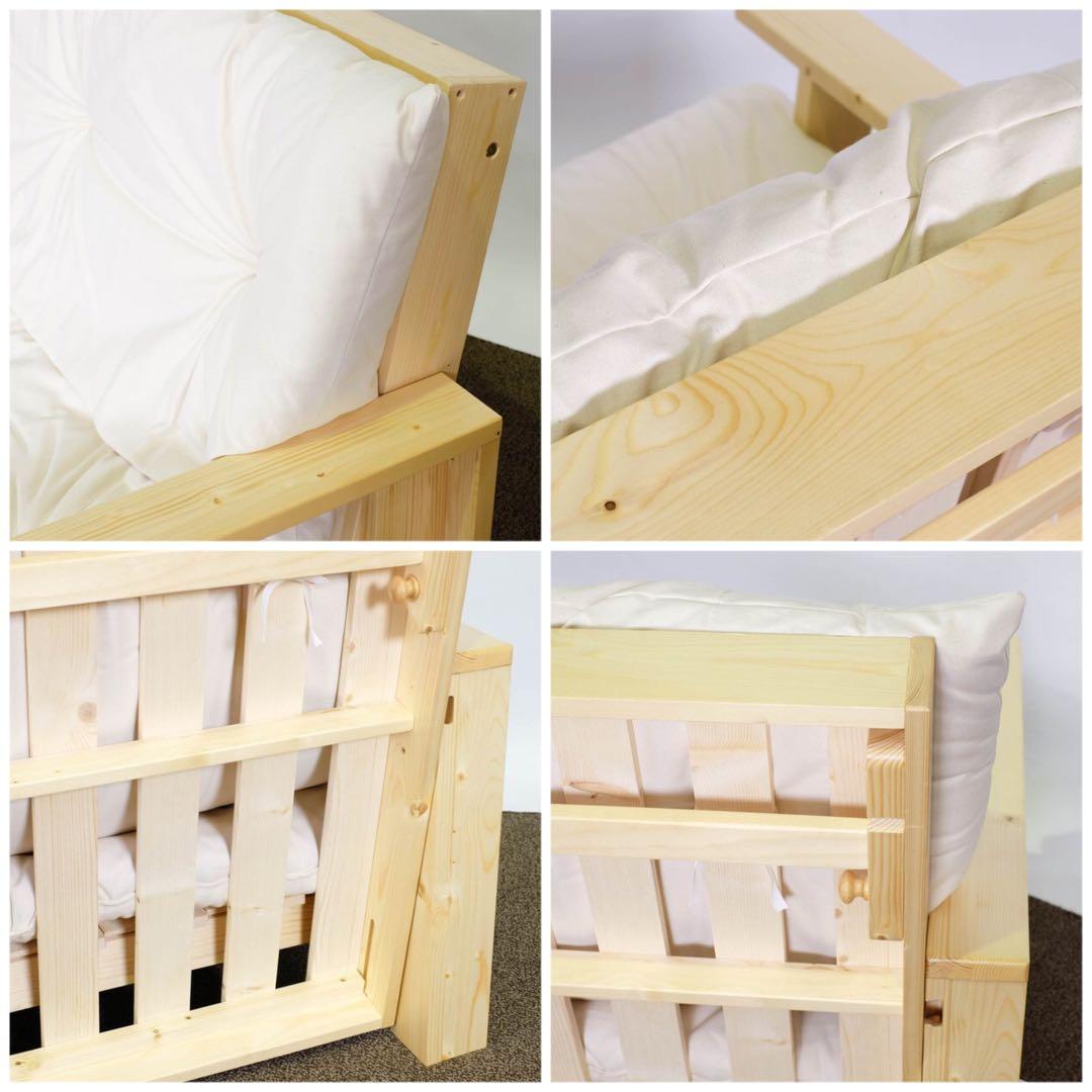 L 新品 北欧パイン ソファベッド セミダブル すのこベッド すのこ カントリー