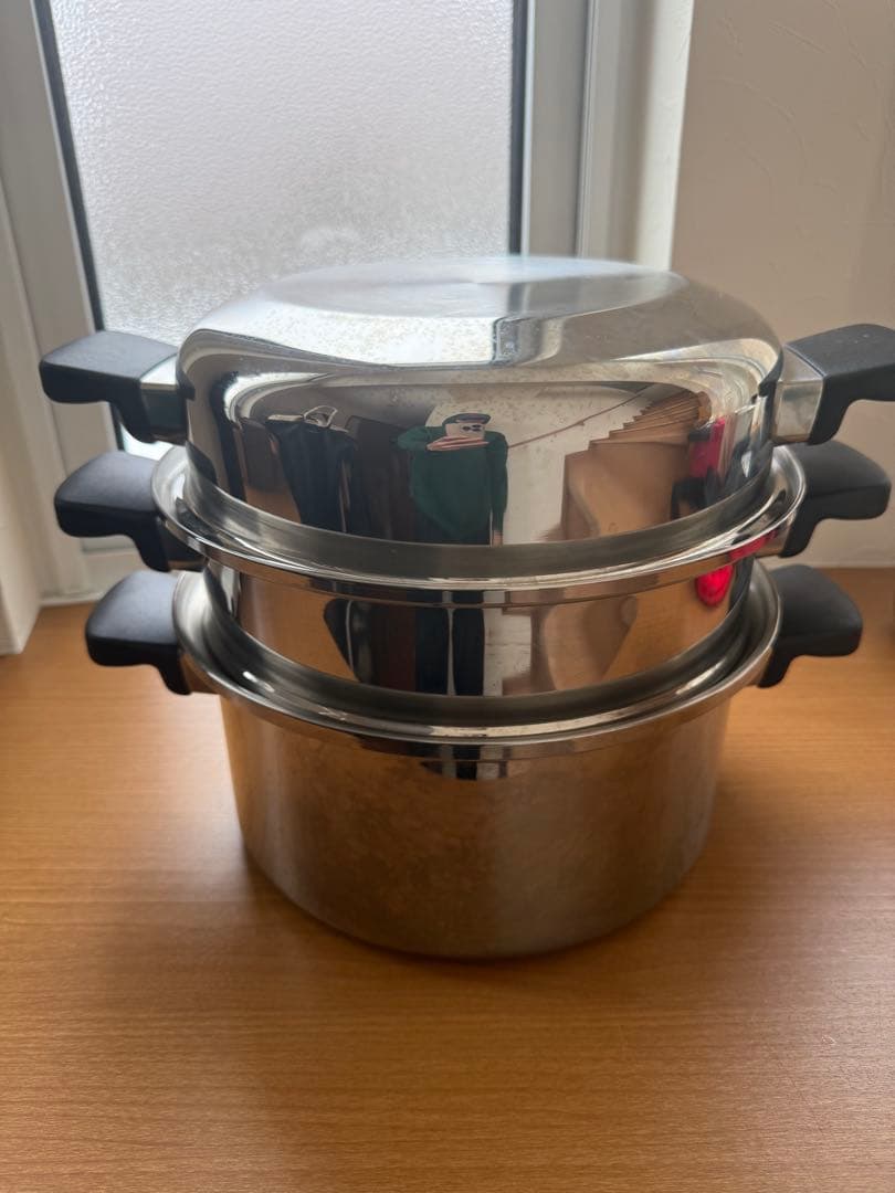 アムウェイ鍋　6リットルシチューパンセット　重ね調理　クイーンクック