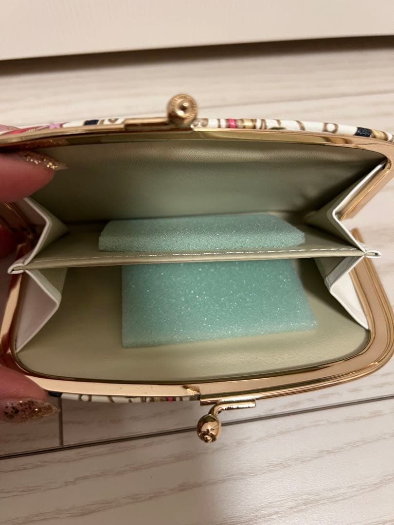 値下げ　新品未使用　文庫屋大関♡ハートや星　カラフル模様のがま口