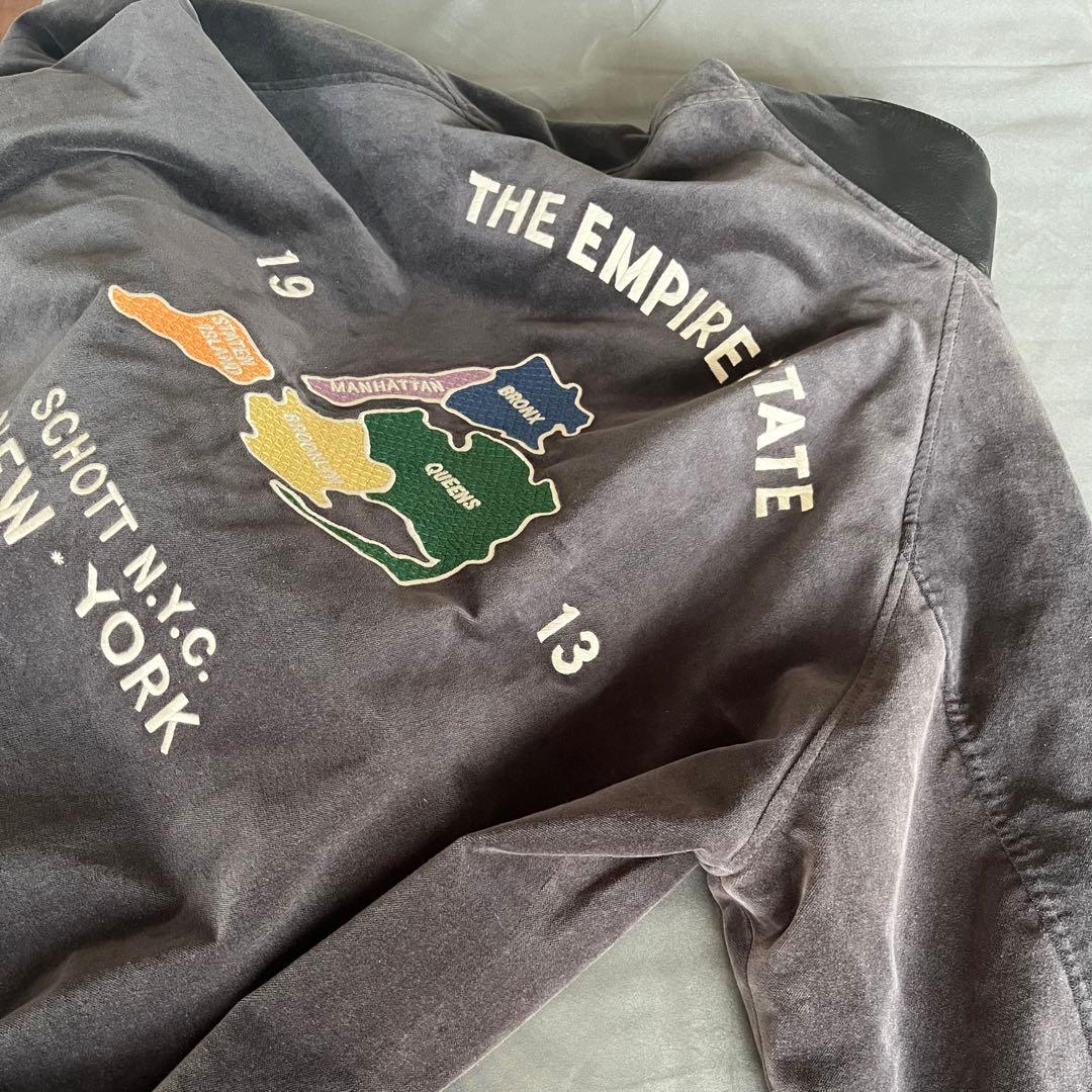 た*う様 Schott ベロアレザー　ジャケット