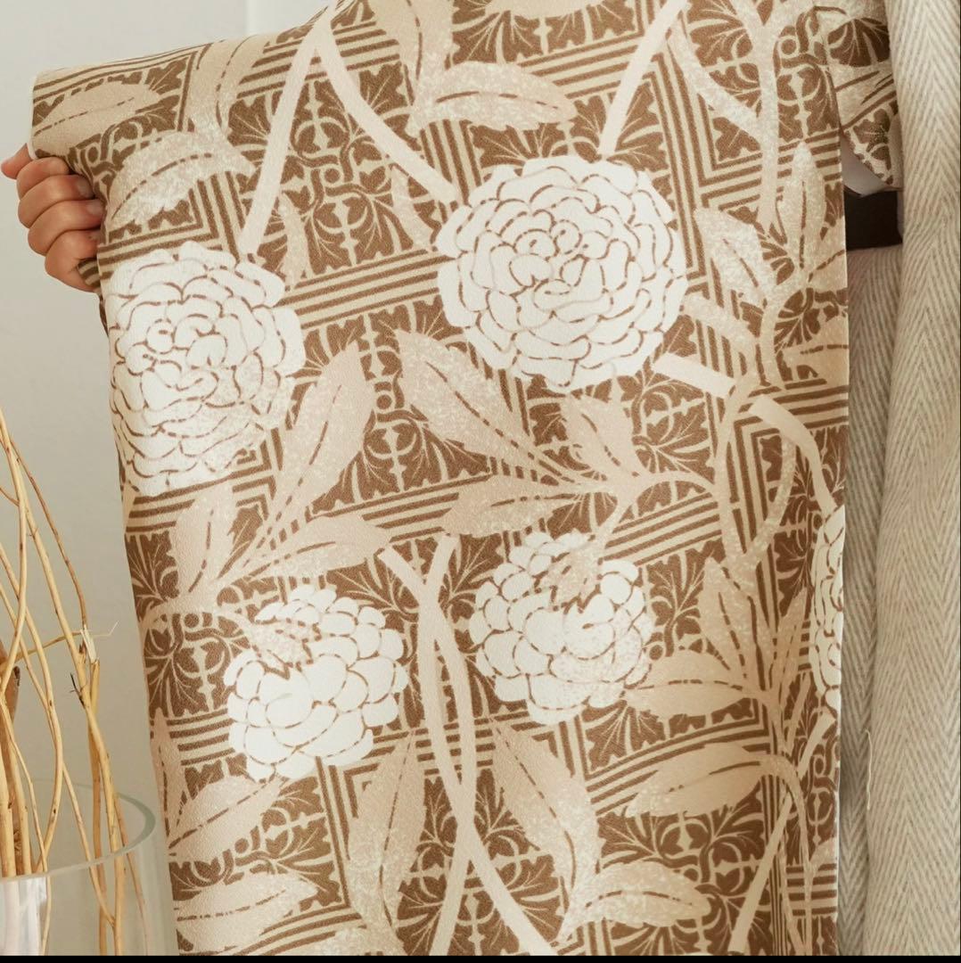 七五三 被布　セット　女の子　花柄　ブラウン　ベージュ