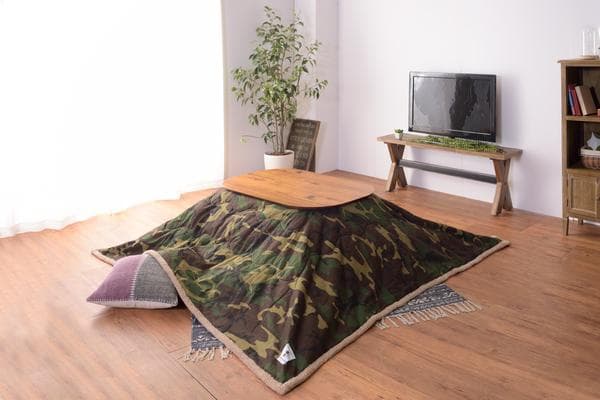 おしゃれ さらさら ふかふか アーミー 正方形 暖かい こたつ布団 迷彩