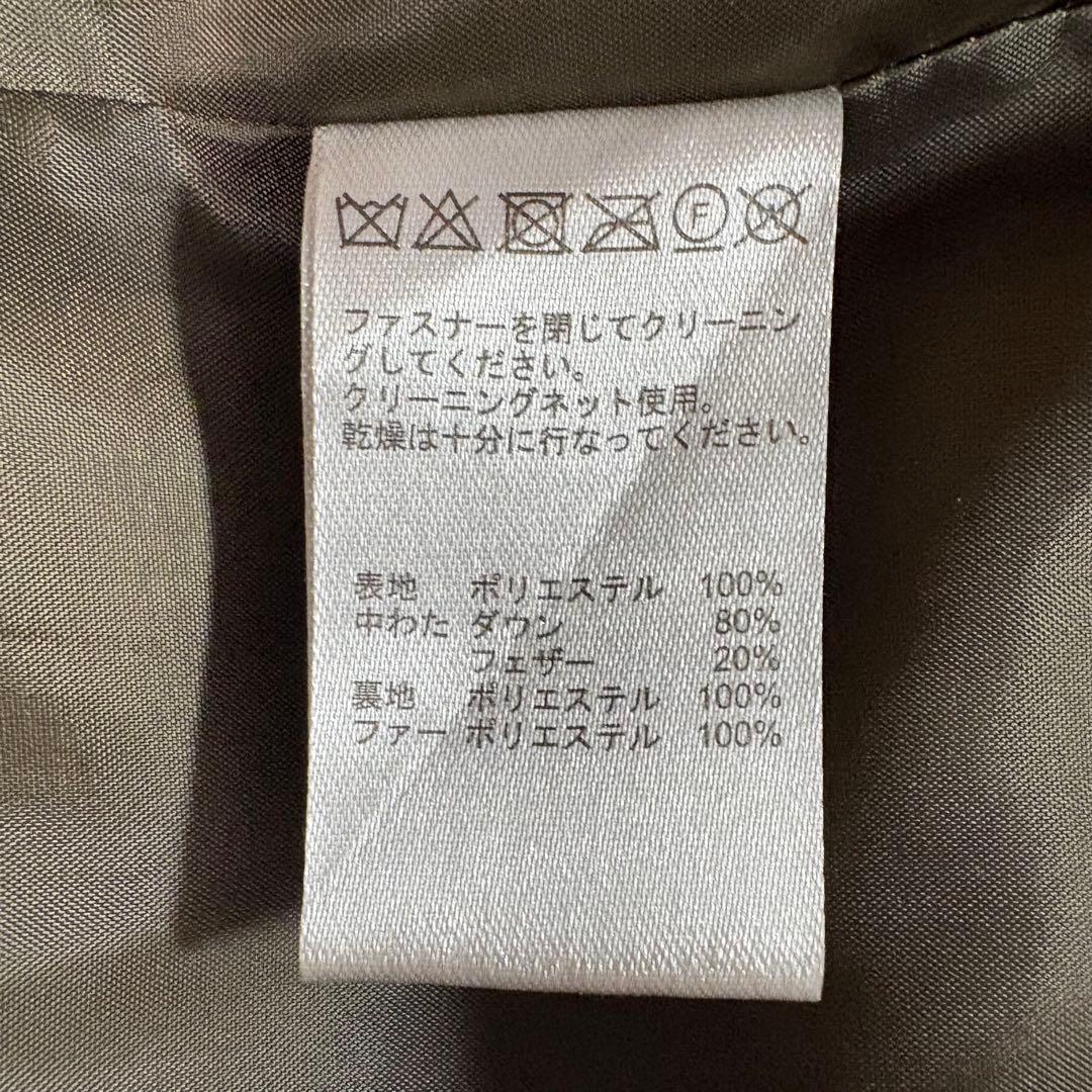 美品FILA GOLF フード取り外し可2wayダウンジャケット　カーキ　L L