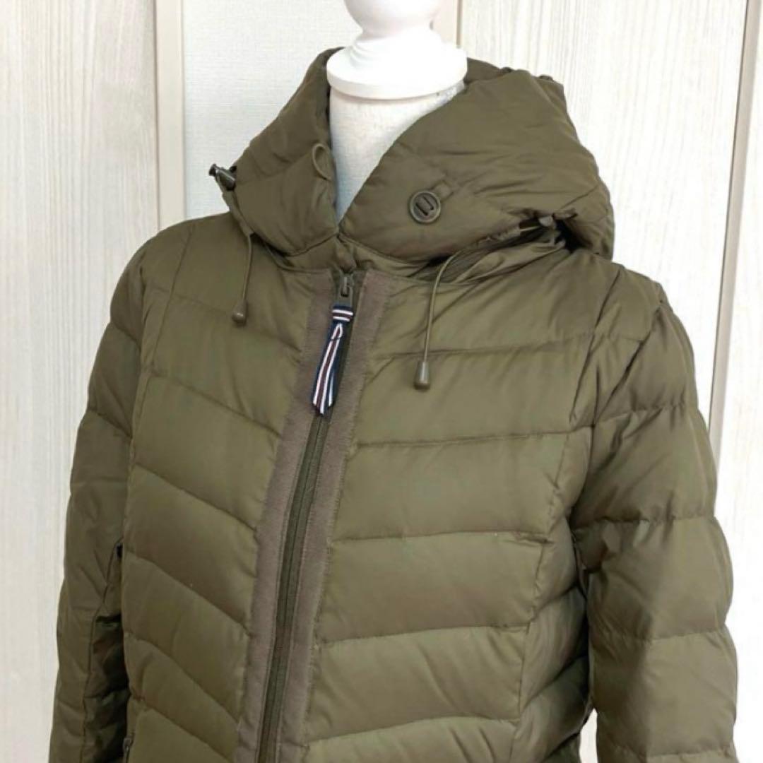 美品FILA GOLF フード取り外し可2wayダウンジャケット　カーキ　L L