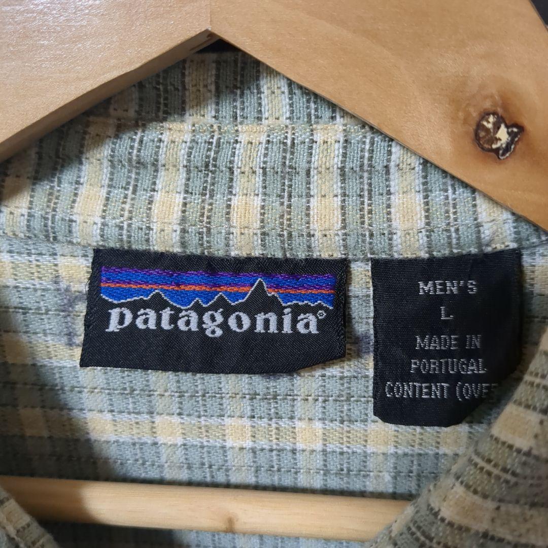 90s ポルトガル製 Patagonia ヘビーフランネルシャツ Lサイズ