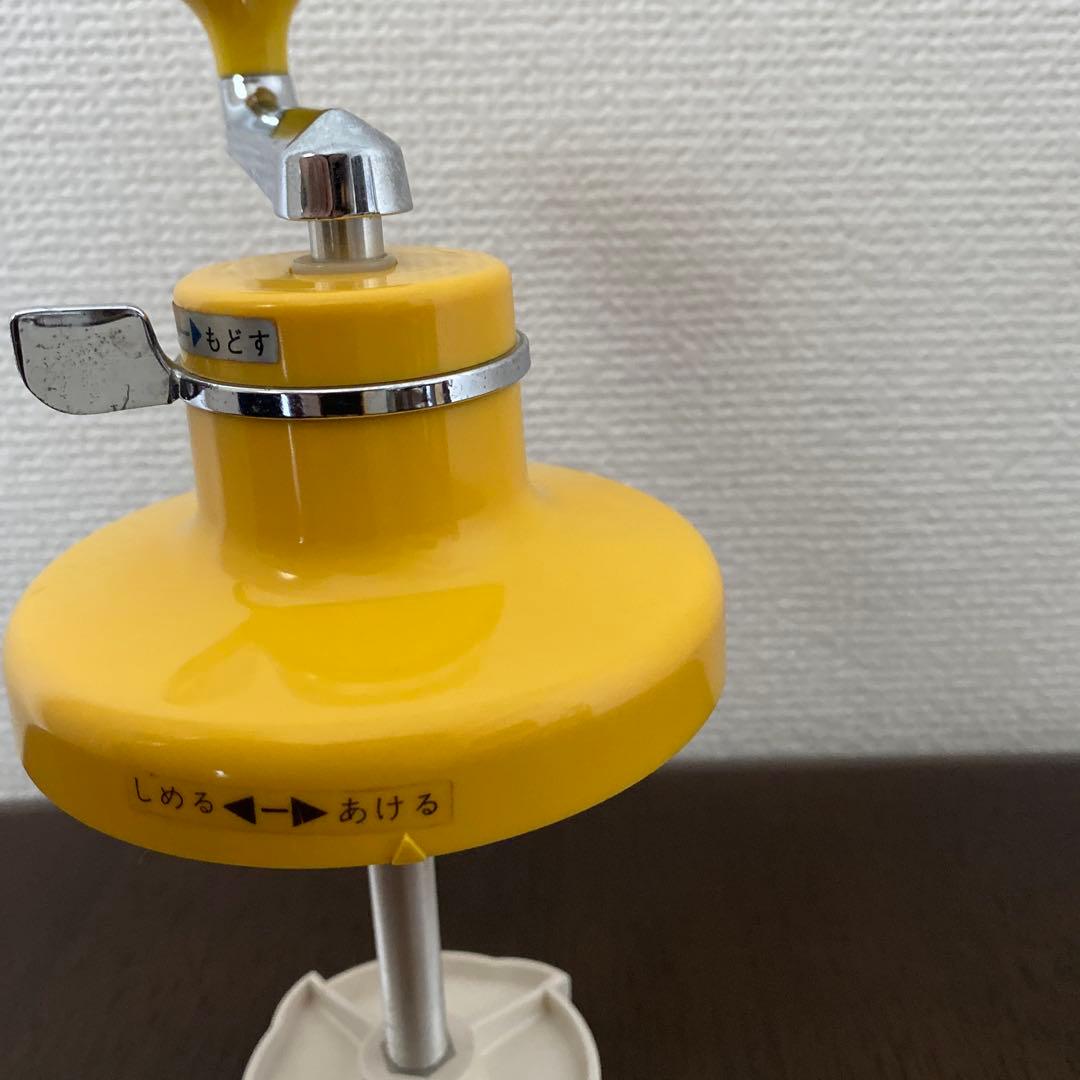 【美品当時物】タイガー 氷削り器 きょろちゃん かき氷機　イエロー　昭和レトロ