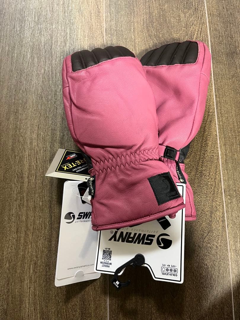 ［新品未使用］SWANY スワニーグローブ ピンク M GORE-TEX