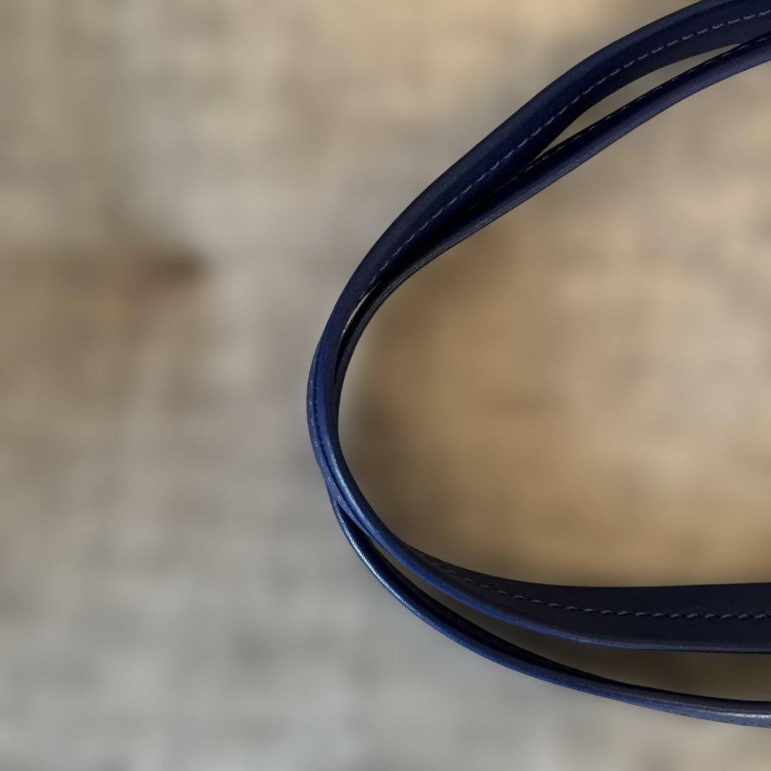 セリーヌ　ネイビー レザー トートバッグ タッセル付き　ショルダー　肩掛け