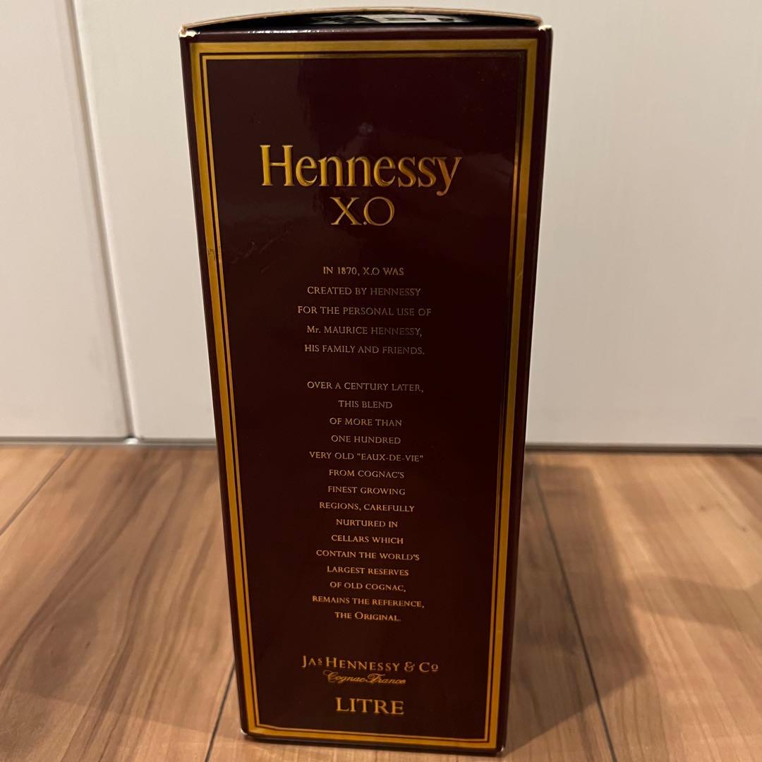 ヘネシー X.O ブランデー 金キャップ クリアボトル 1000ml 箱あり