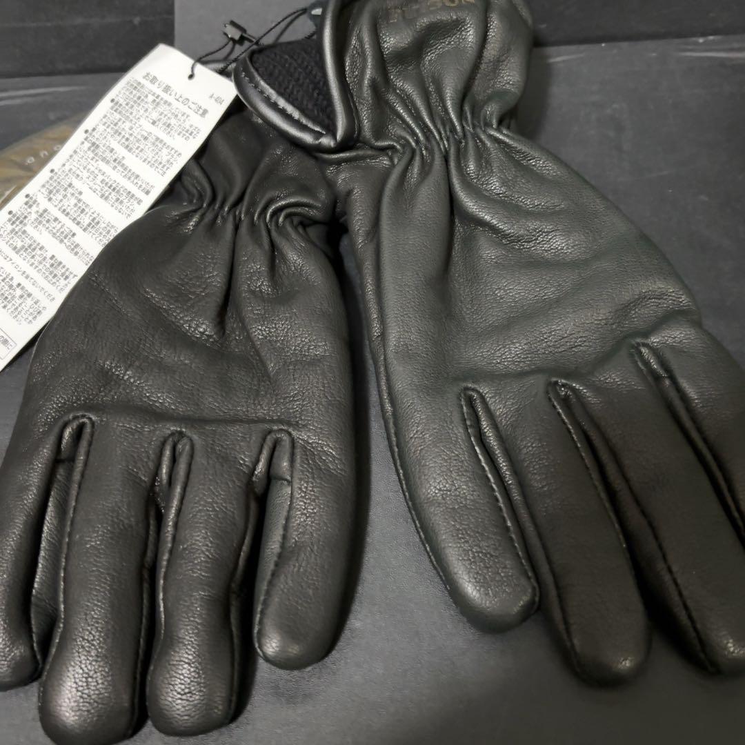 新品タグ付き FILSON ゴートレザーグローブ 手袋 フィルソン ブラック
