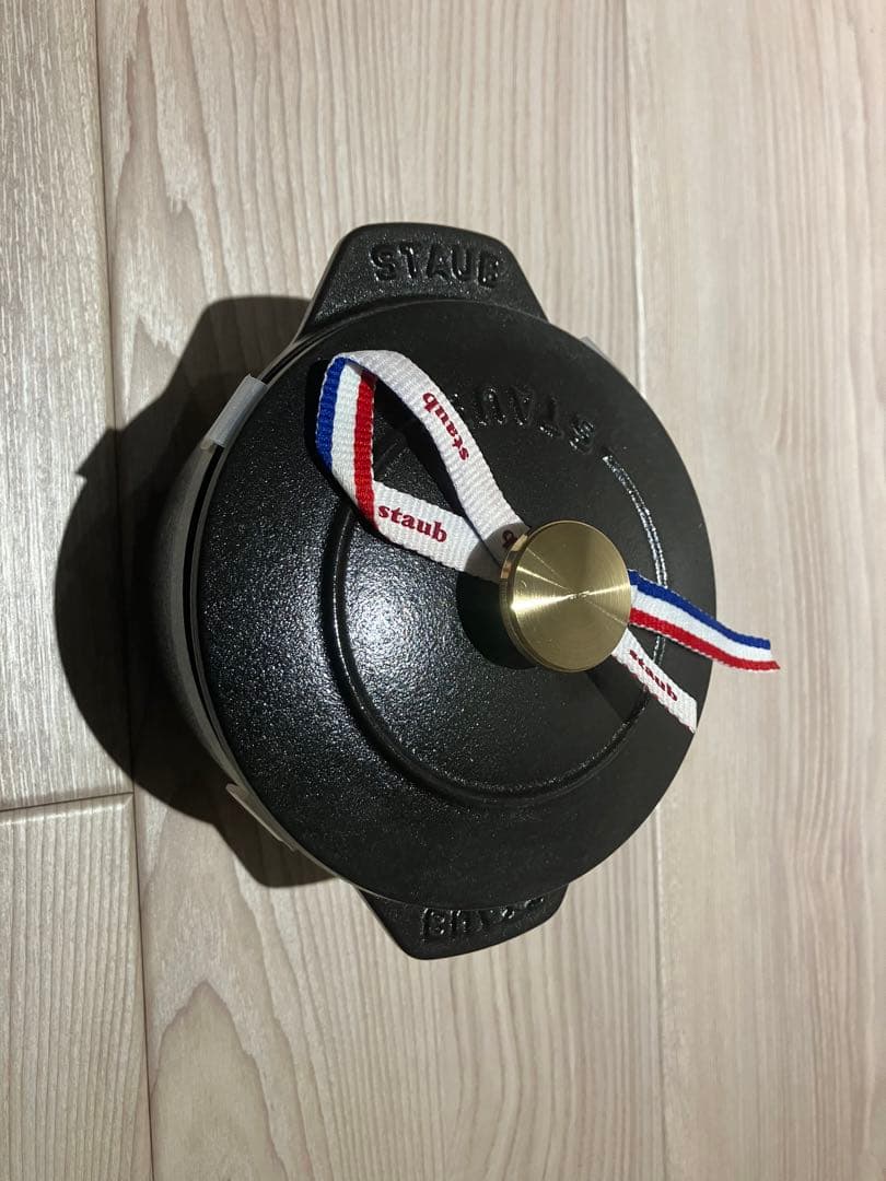 【新品未使用】staub ラ ココット de gohan S ブラック